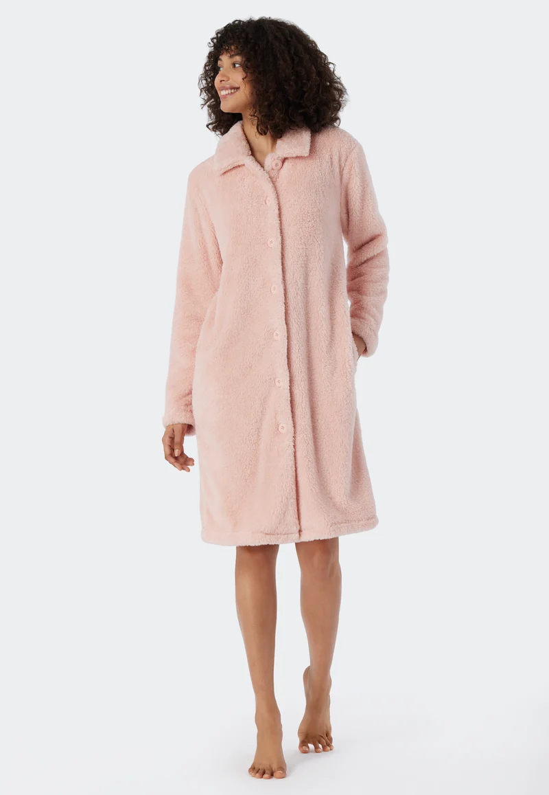 Morgenmantel Teddy-Fleece Altrosa - Essentials