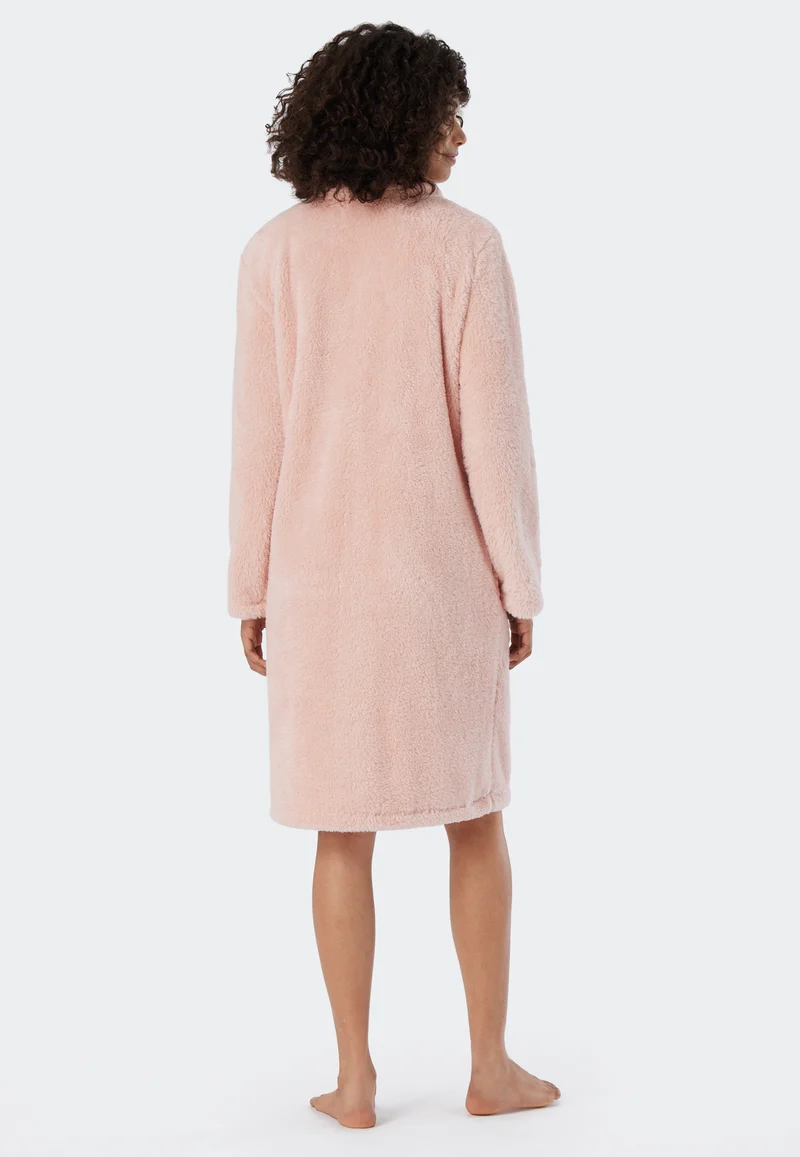 Morgenmantel Teddy-Fleece Altrosa - Essentials