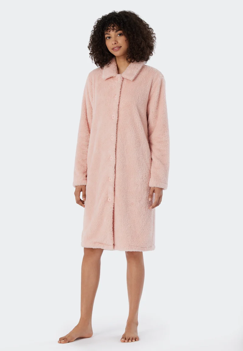 Morgenmantel Teddy-Fleece Altrosa - Essentials