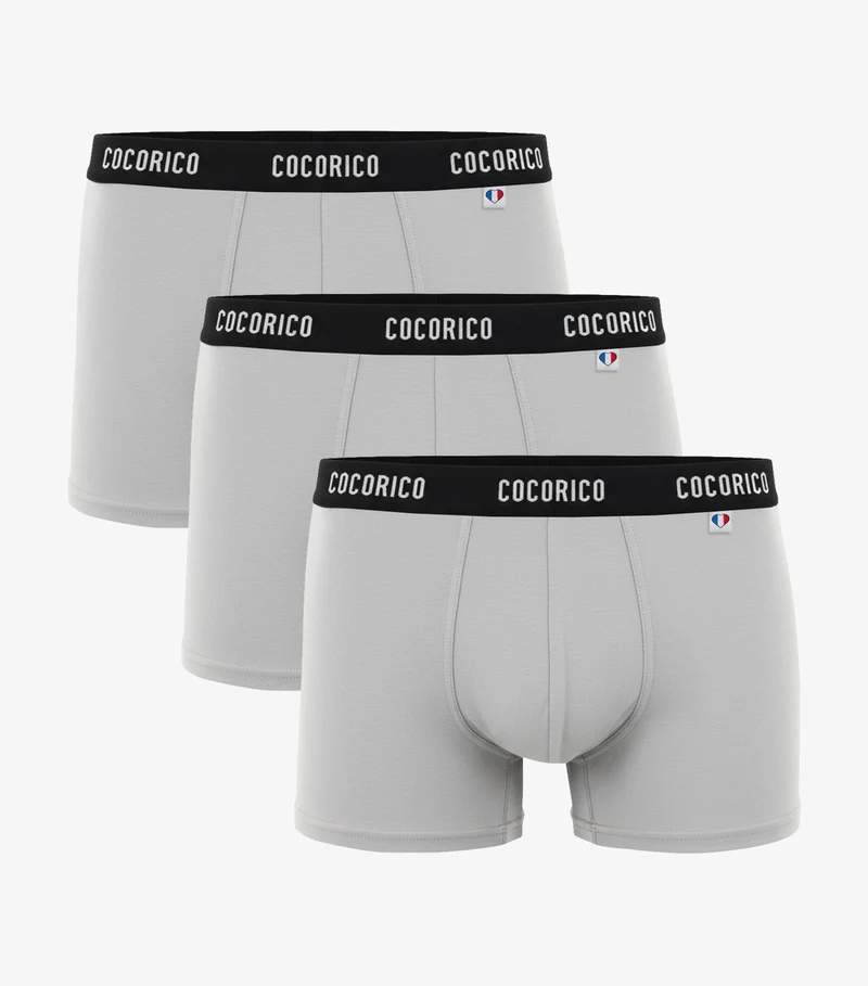 Boxer Homme Signature Gris x3 - Pack Intemporel