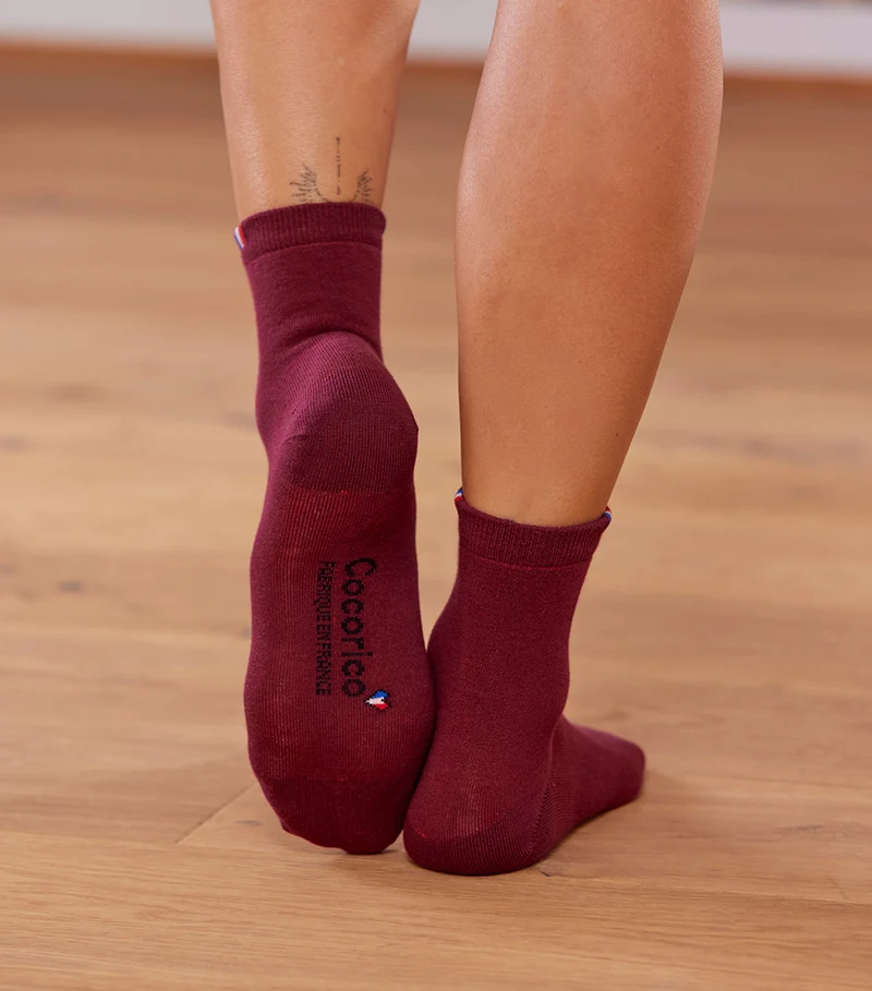 Chaussettes Femme Bordeaux