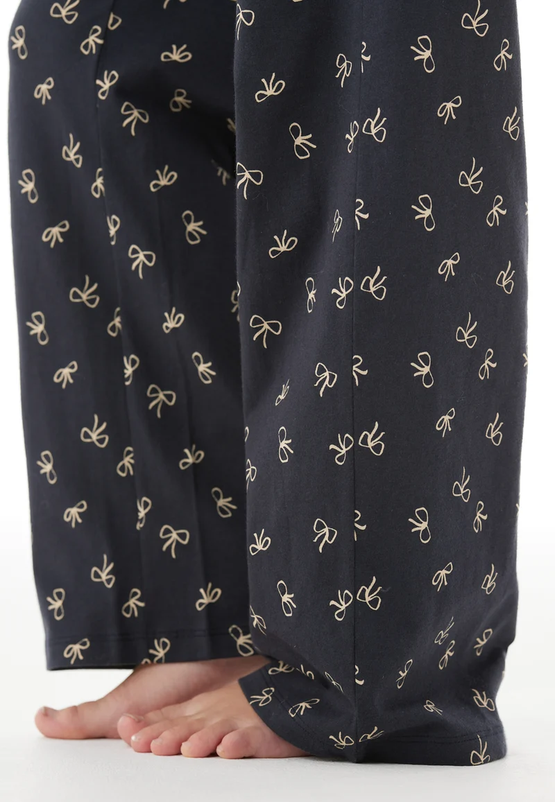 Schlafanzug Grau/Dunkelblau gemustert - Nightwear