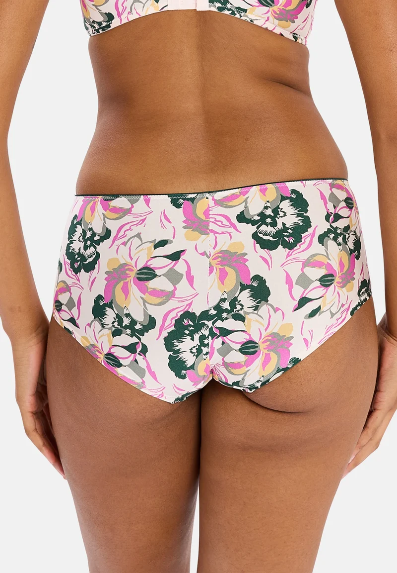 Shorty imprimé et dentelle florale