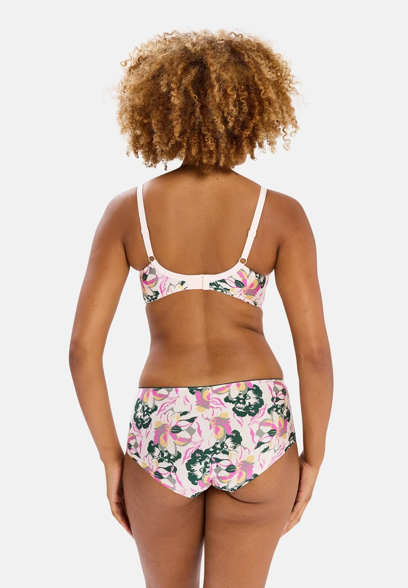 Shorty imprimé et dentelle florale