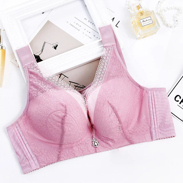 Plus Size Underwear Bra Summer Bra Push Up Women Gathered Thin Non-Steel Ring Sexy 120CDE Anti-Sagging Soutien Gorge Femme E94