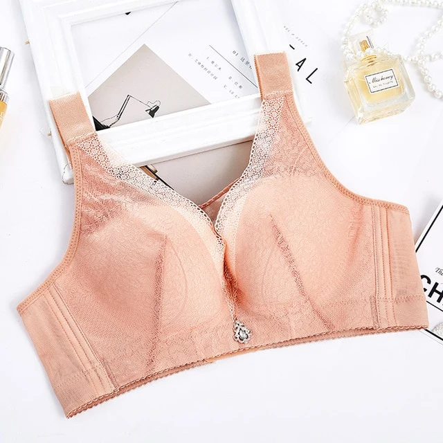 Plus Size Underwear Bra Summer Bra Push Up Women Gathered Thin Non-Steel Ring Sexy 120CDE Anti-Sagging Soutien Gorge Femme E94