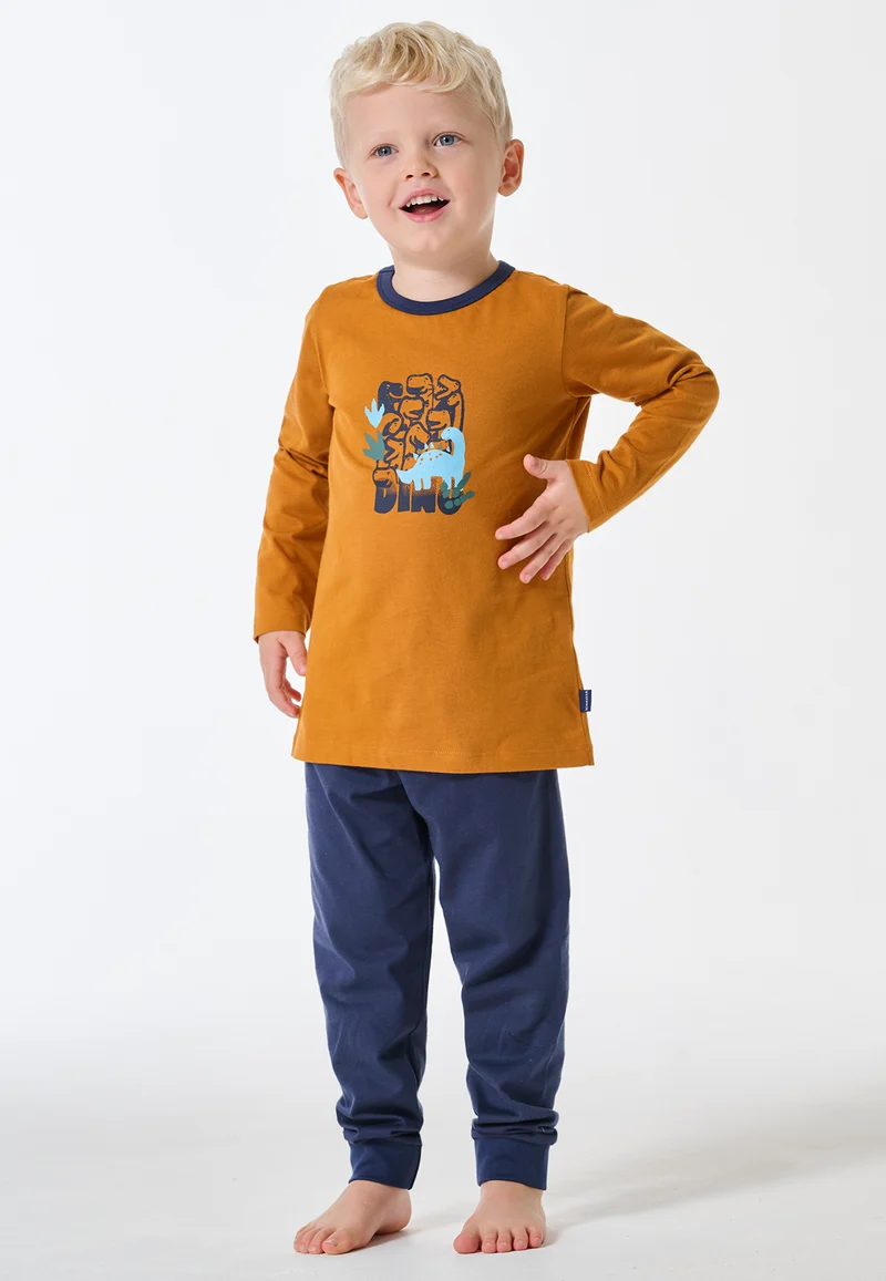 Schlafanzug mit Bündchen Orange/Blau - Kids Nightwear