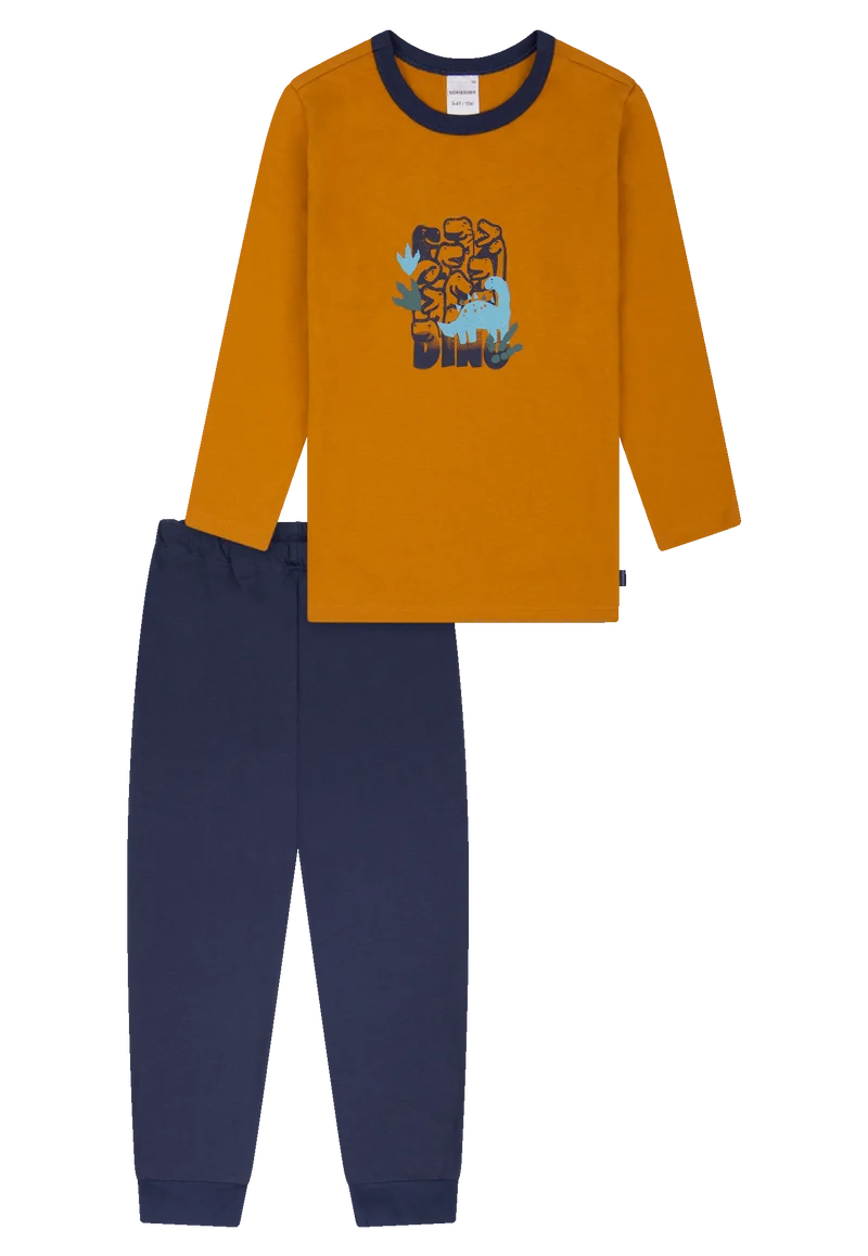 Schlafanzug mit Bündchen Orange/Blau - Kids Nightwear