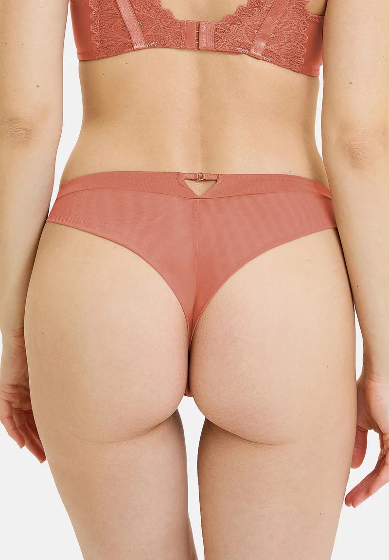 Tanga Olympe Marron Cuivré