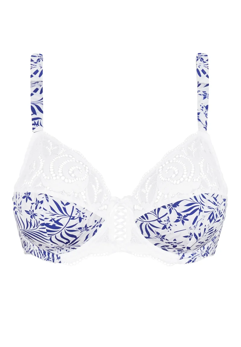 Soutien-gorge emboîtant Amélie Print Feuillage Bleu