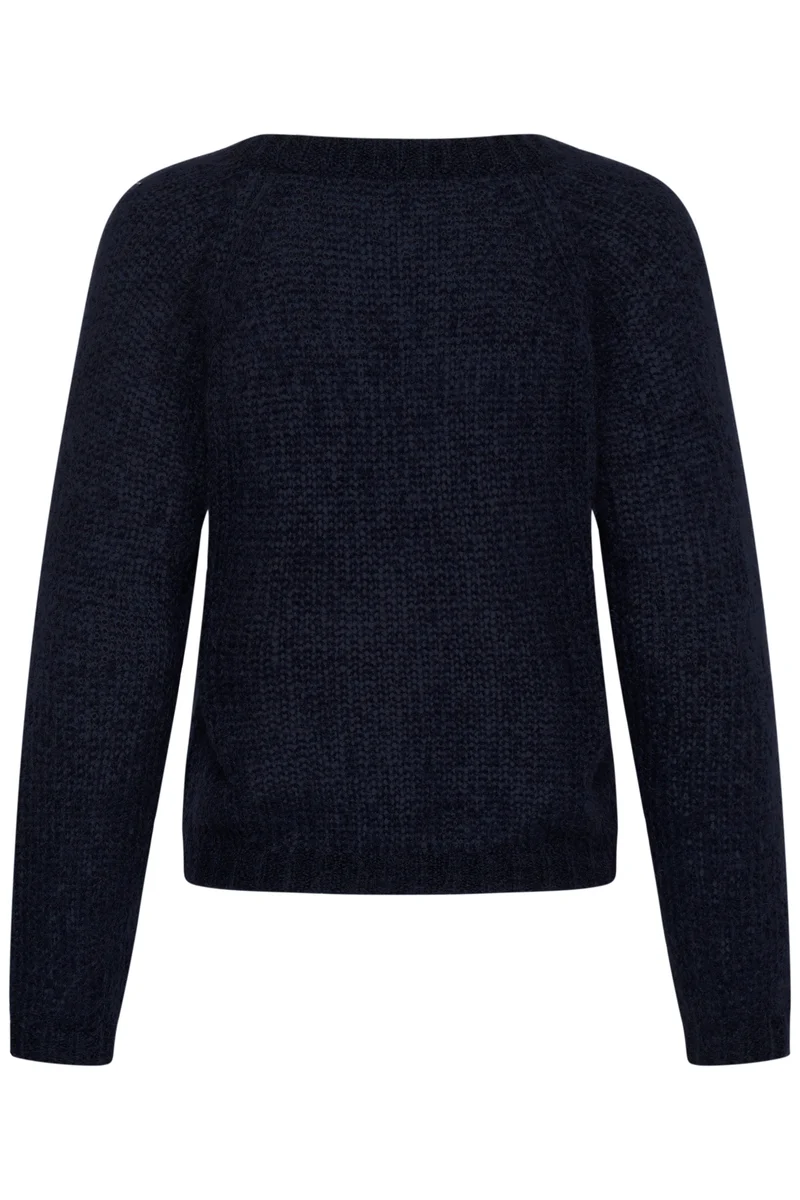 Pull ample col en V texturé Dualina