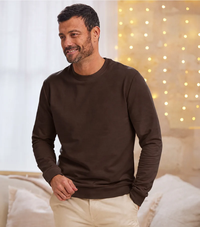 Sweat Homme Marron - Intemporel