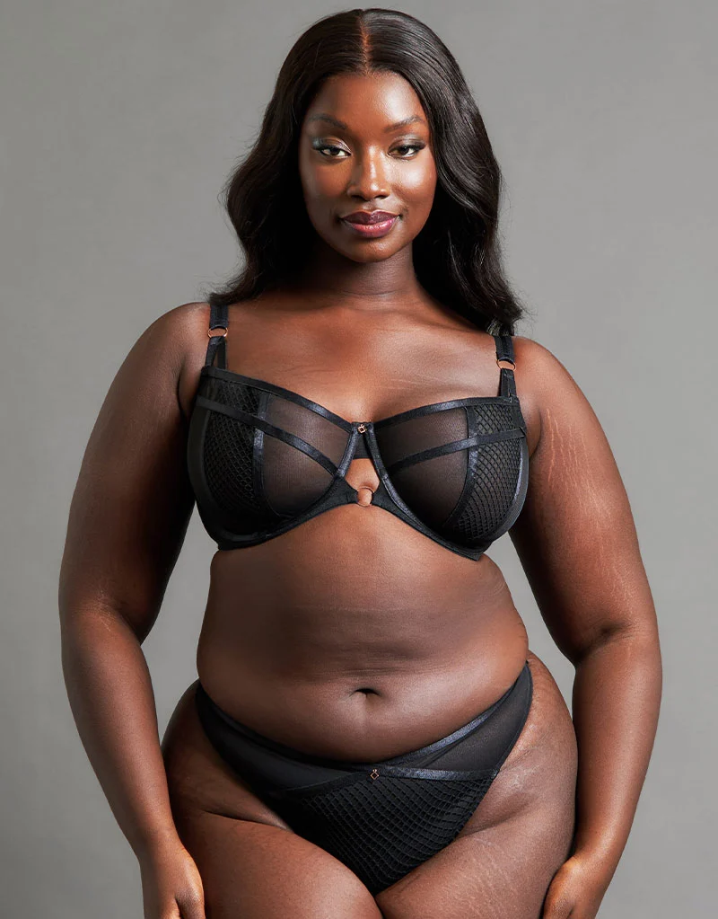 Scantilly Friction Thong Black