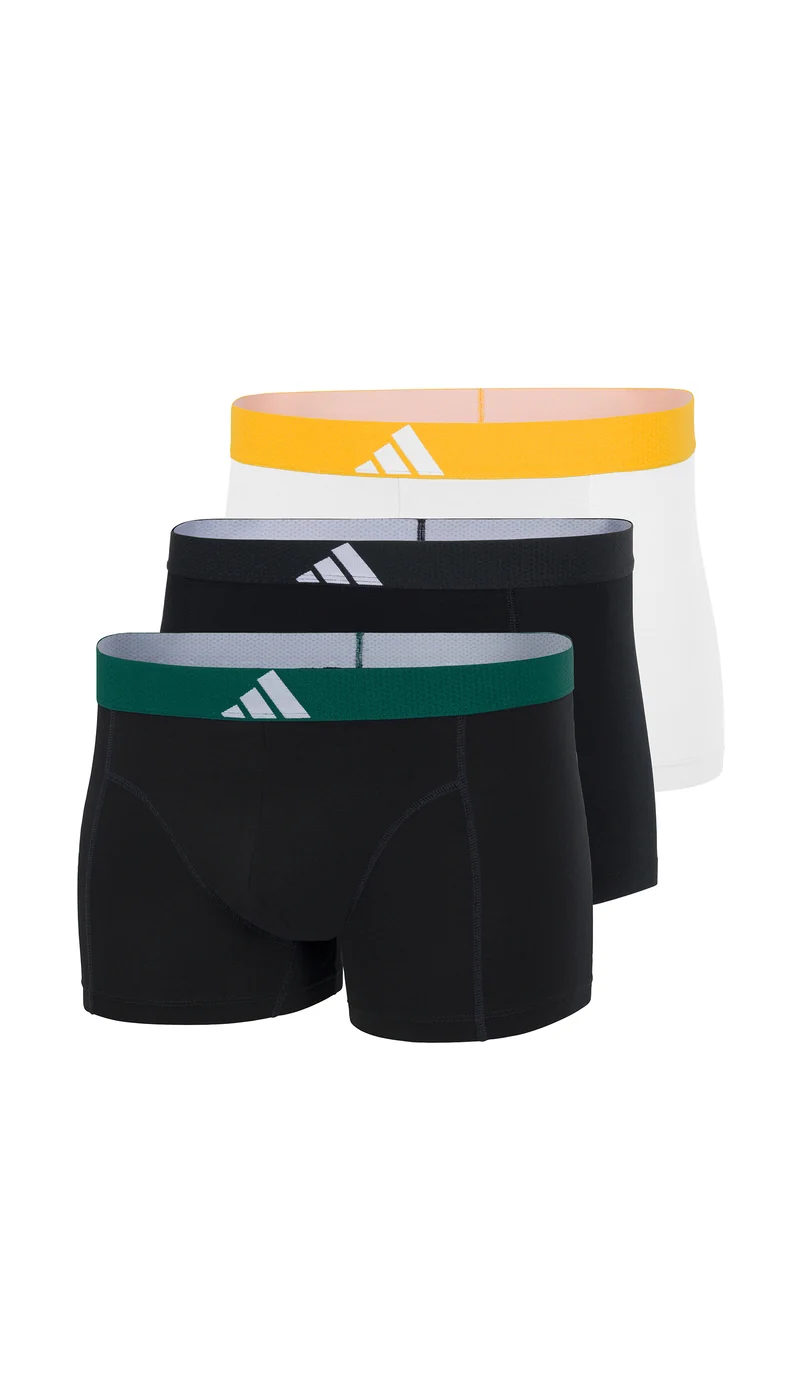 Enge Boxershorts 3er-Pack Schwarz/Weiss/Gelb - ADIDAS