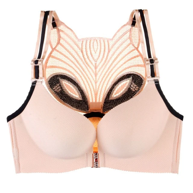 Plus Size Bra Sexy Bras for Women Beauty Back Female Underwear Sweat and Adjustable Soutien Gorge Femme Fox Gathered Bra E108