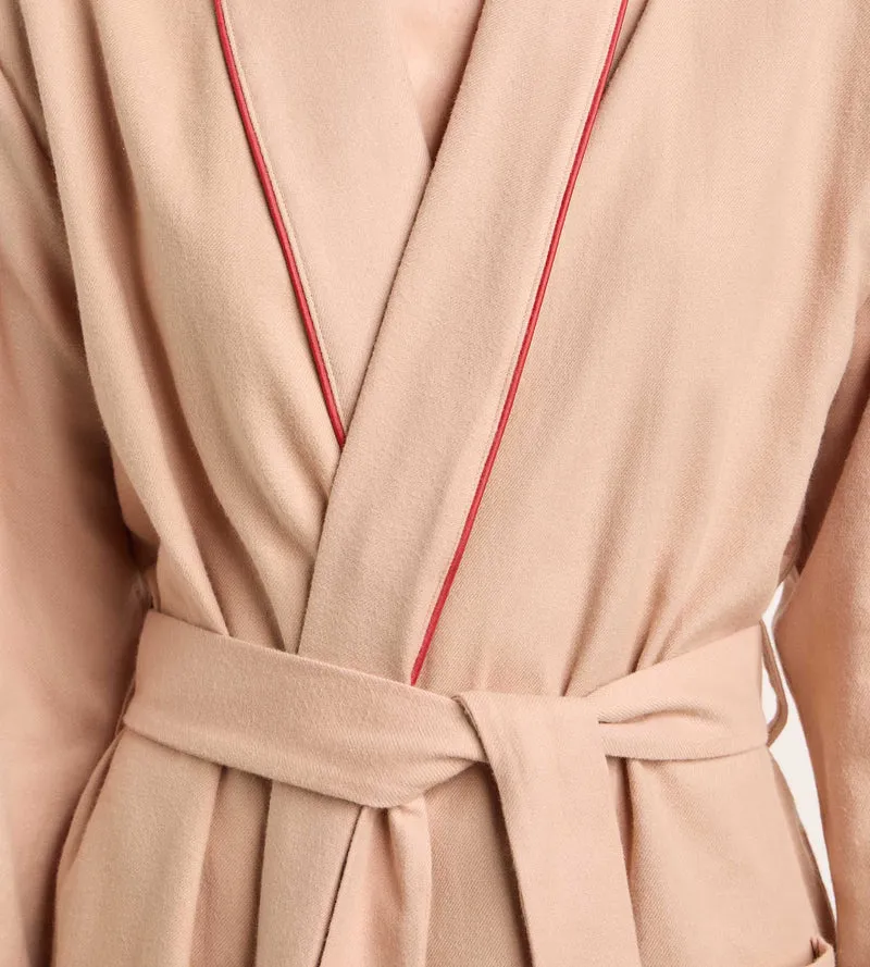 Peignoir flanelle soie beige DIM x Ines de la Fressange
