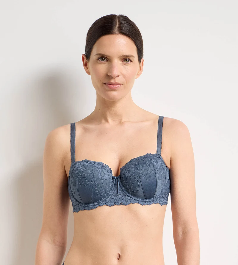 Soutien-gorge balconnet paddé à armatures poudre bleue Slow Days Fresh Vibes
