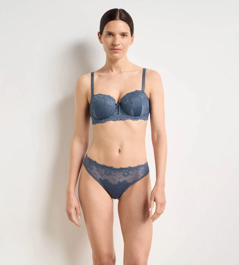 Soutien-gorge balconnet paddé à armatures poudre bleue Slow Days Fresh Vibes