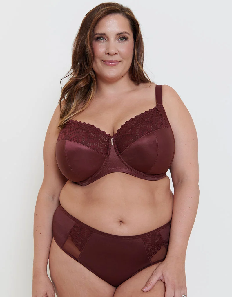 Adella Athena Full Cup Side Support Bra Merlot