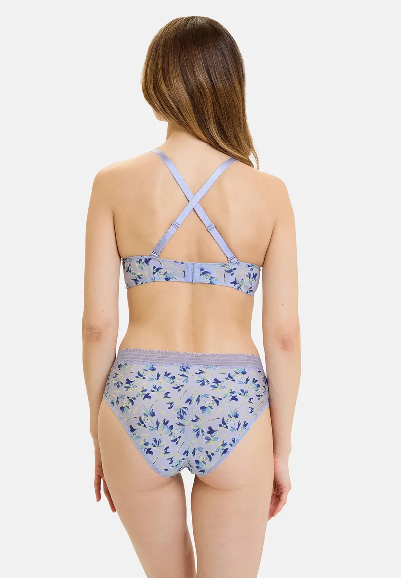 Brassière sans armatures Agathe Fantaisie Fleurs Mauves