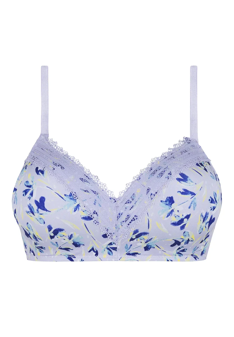 Brassière sans armatures Agathe Fantaisie Fleurs Mauves