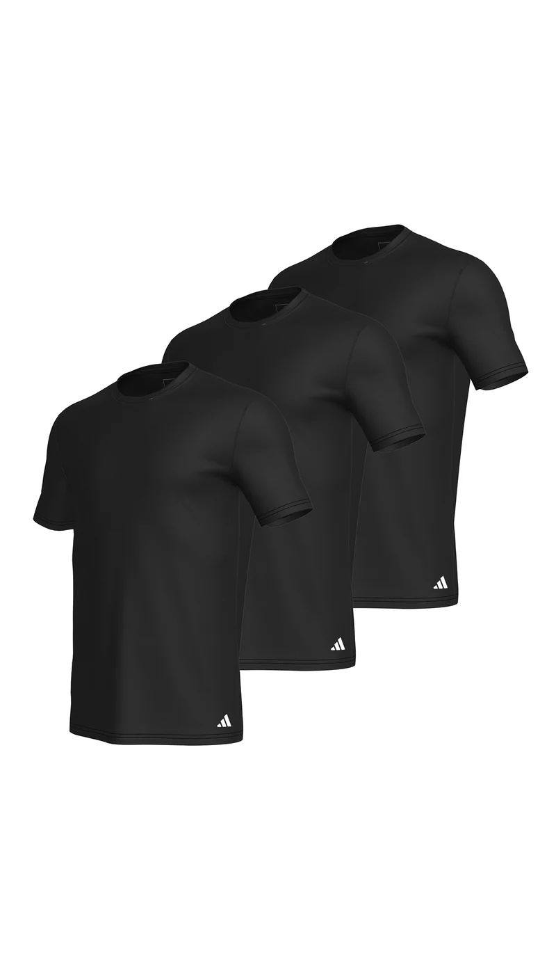 T-Shirt 3er-Pack Schwarz - ADIDAS