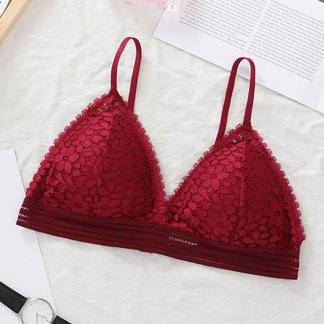 3PCS bra sexy Plus size women's lace bra push up underwear seamless bralette crop top Pitted invisible Female lingerie bh bras