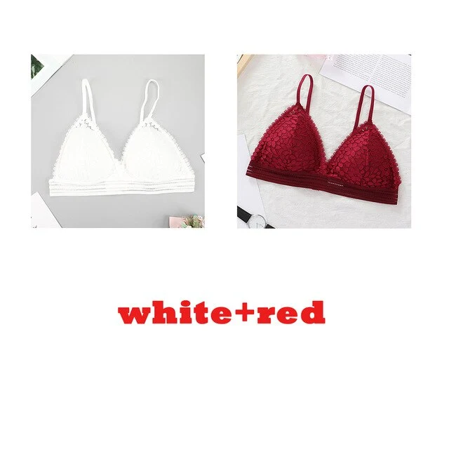 3PCS bra sexy Plus size women's lace bra push up underwear seamless bralette crop top Pitted invisible Female lingerie bh bras