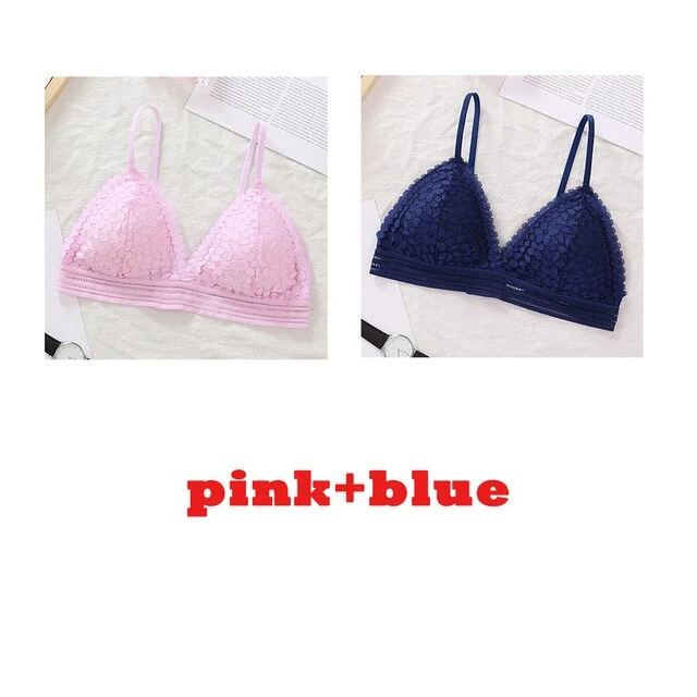3PCS bra sexy Plus size women's lace bra push up underwear seamless bralette crop top Pitted invisible Female lingerie bh bras