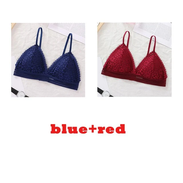 3PCS bra sexy Plus size women's lace bra push up underwear seamless bralette crop top Pitted invisible Female lingerie bh bras
