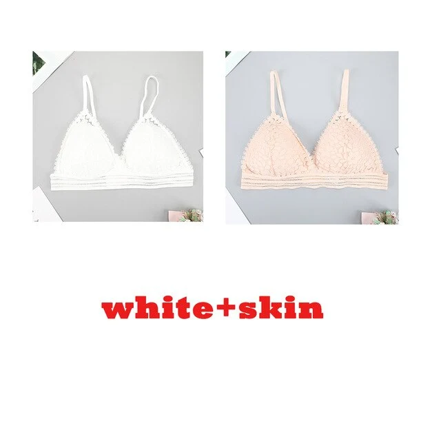 3PCS bra sexy Plus size women's lace bra push up underwear seamless bralette crop top Pitted invisible Female lingerie bh bras