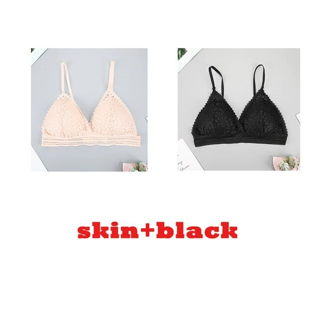 3PCS bra sexy Plus size women's lace bra push up underwear seamless bralette crop top Pitted invisible Female lingerie bh bras