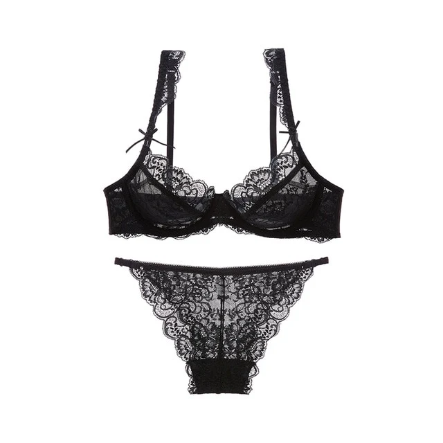 UUG 2020 Women's Underwear Hot Sexy Underwear Set Bra Lingerie Feminina Brassiere Lace Ladies Bra and Panty Set Plus Size