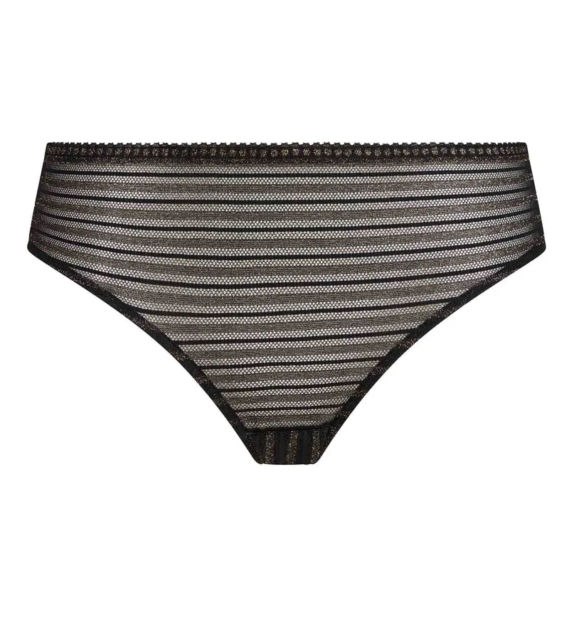 Culotte dentelle noire rayée Holiday