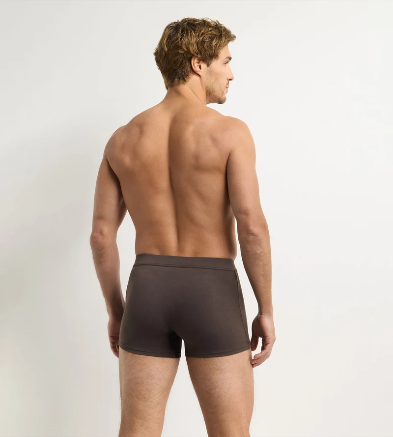 Boxer Homme Gentleman Coton Modal Chocolat