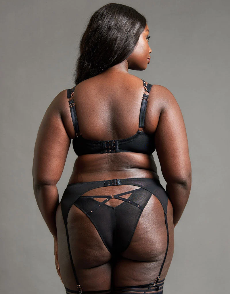 Scantilly Studded Seduction Suspender Belt Black