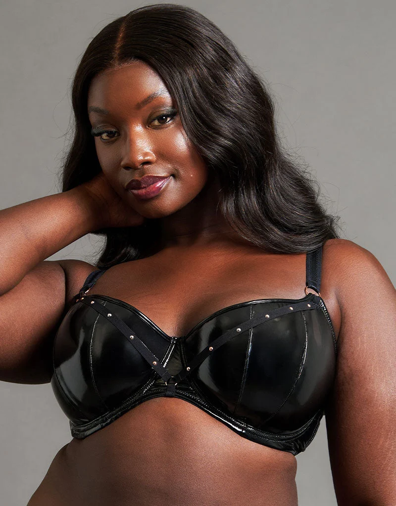 Scantilly Studded Seduction Padded Half Cup Bra Black
