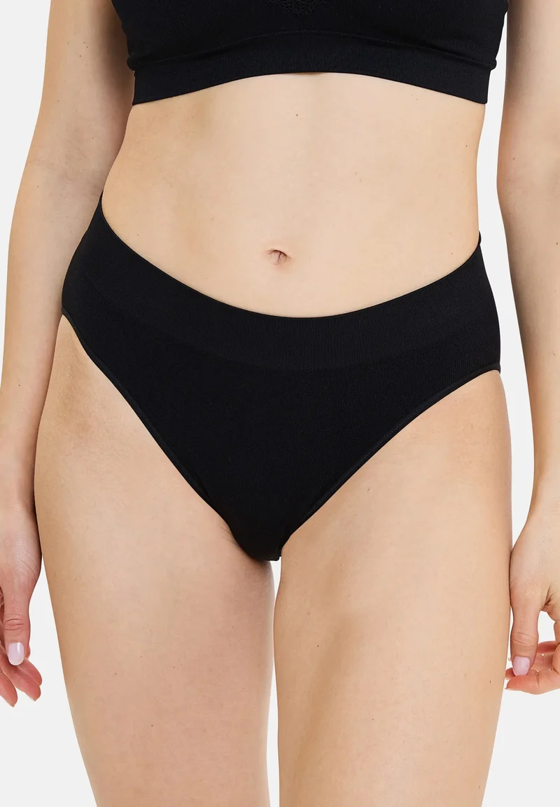 Lot de 2 slips midi Essentiel Confort Noir