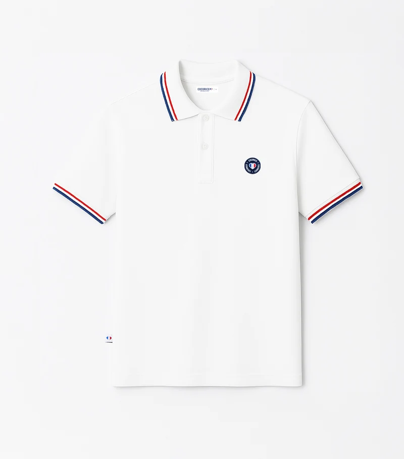 Polo Homme Supporter Blanc - Blason
