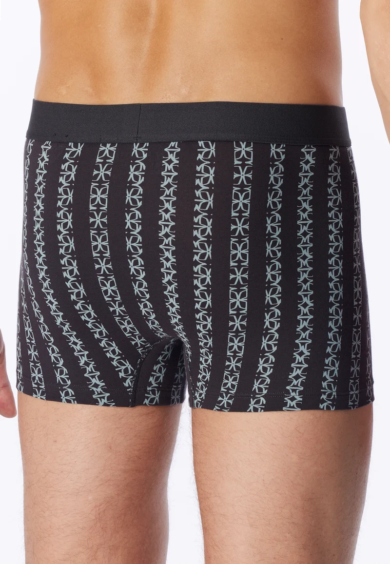 Enge Boxershorts Schwarz/Blau gemustert - 95/5