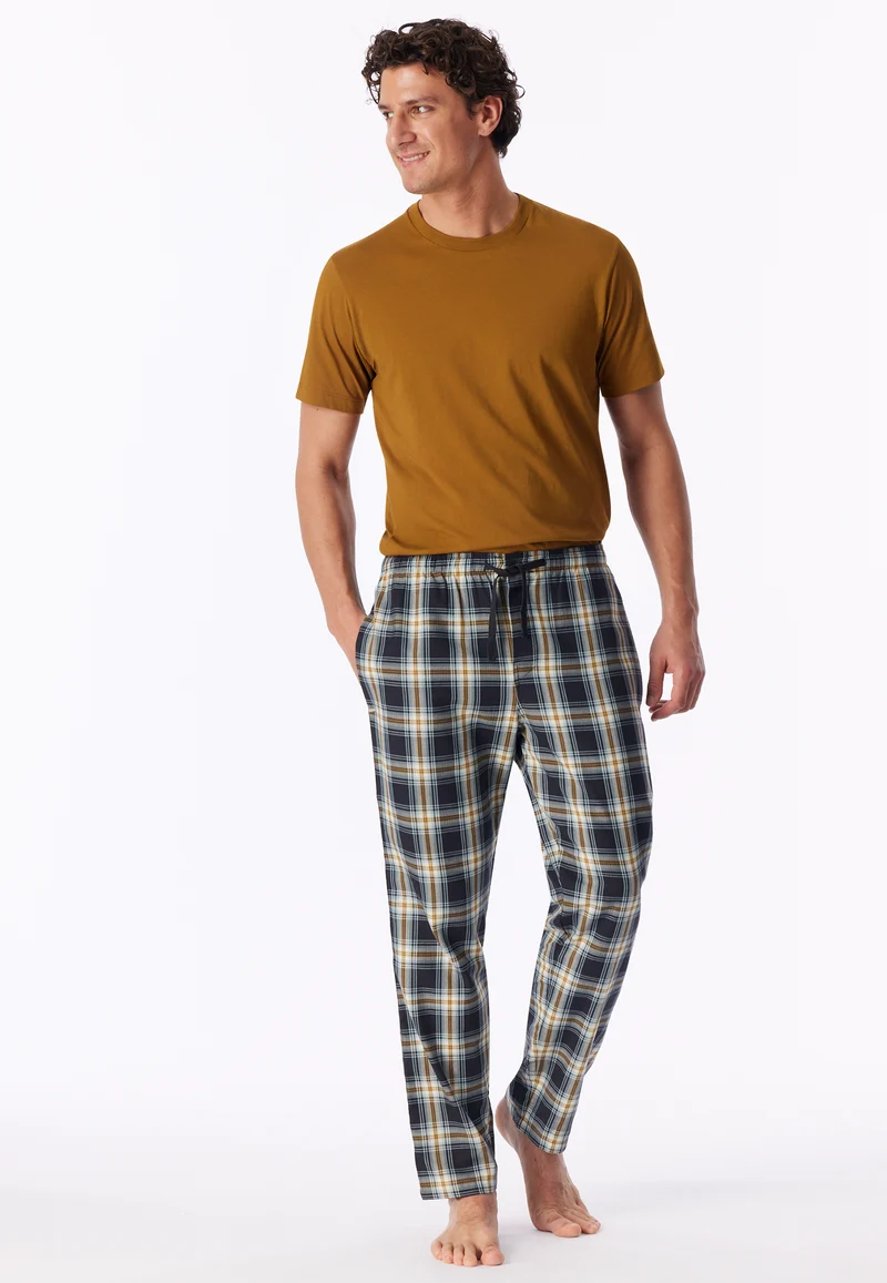 Hose Blau/Gelb kariert - Mix+Relax