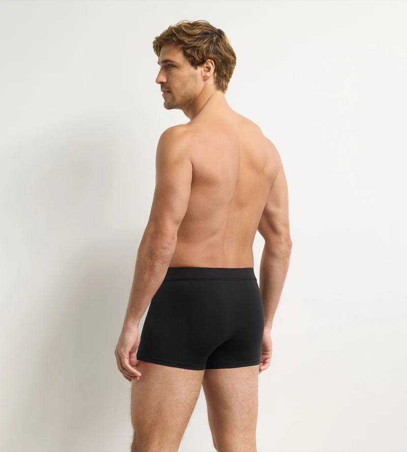 Boxer Homme Gentleman Coton Modal Noir