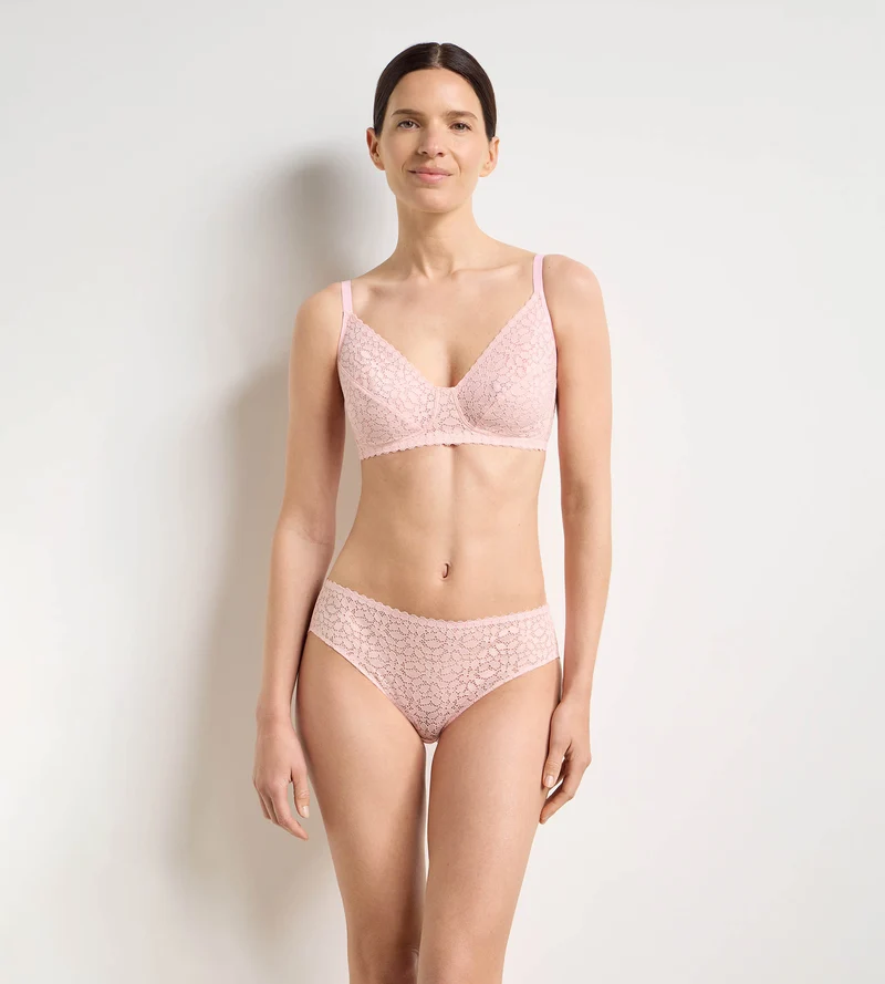 Soutien-gorge sans armatures rose pétale Daily Dentelle