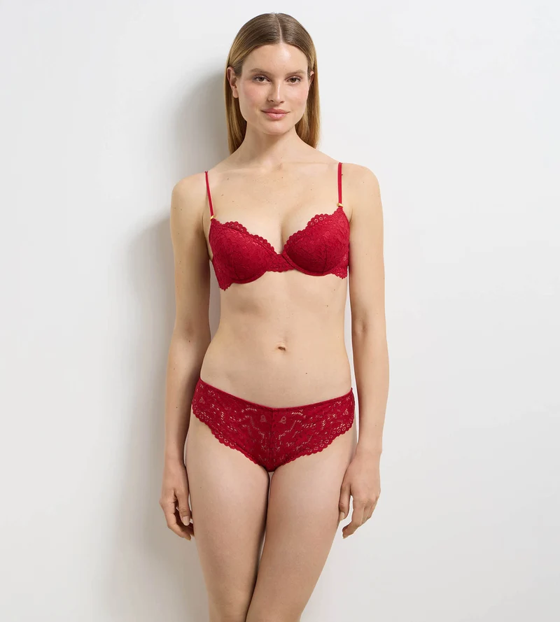 Culotte taille haute rouge Burning Eclat