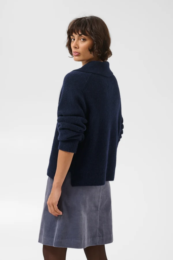 Pull polo boutonné à col structuré Carilina