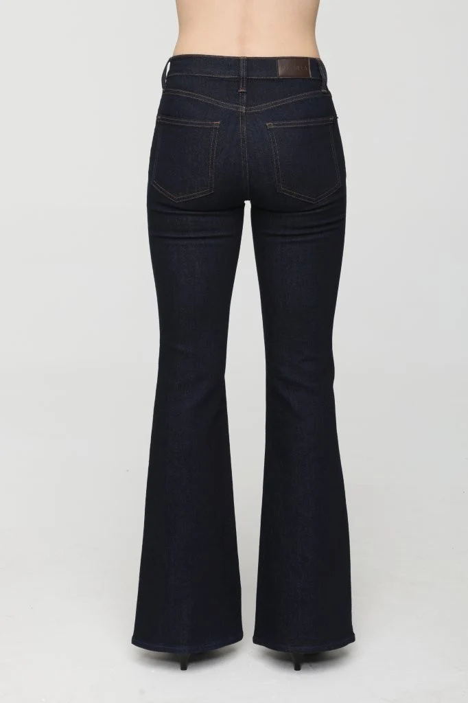 Jeans ultra évasés à taille mi-haute Kinsley