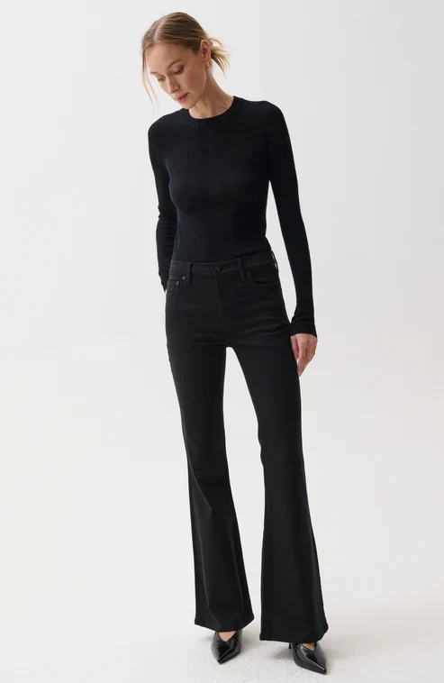 Jeans ultra évasés à taille mi-haute Kinsley