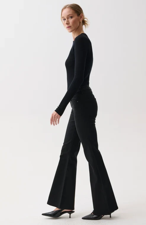 Jeans ultra évasés à taille mi-haute Kinsley