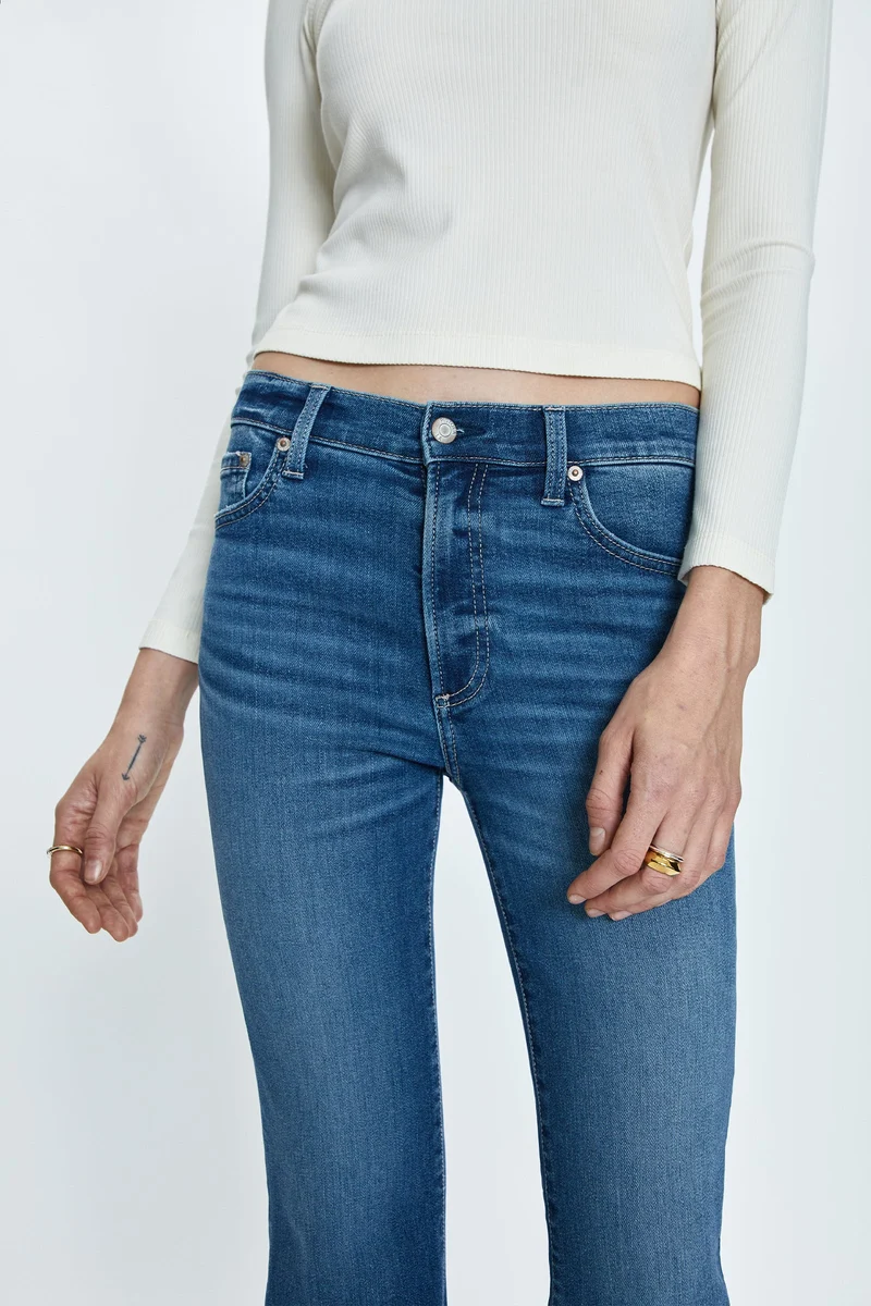 Jeans ultra évasés à taille mi-haute Kinsley