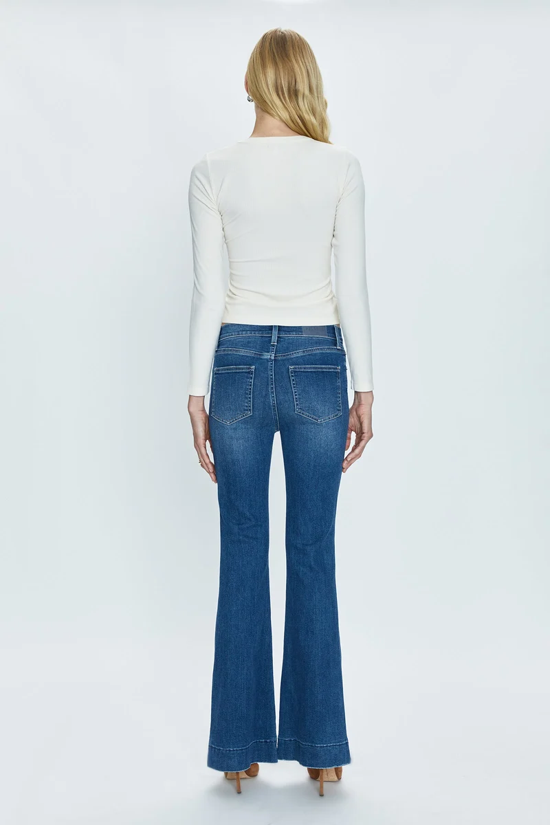 Jeans ultra évasés à taille mi-haute Kinsley